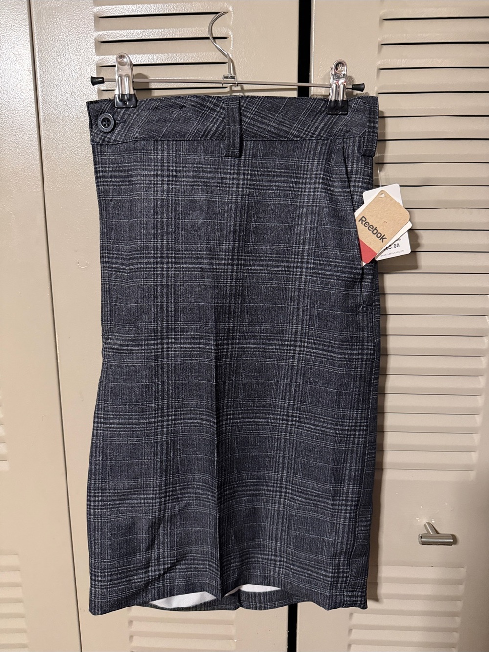 Reebok Performance Tonal Plaid Golf Shorts SIZE46